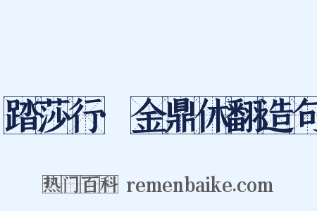 踏莎行·金鼎休翻造句是什么意思的图片